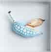 White dot on light blue
